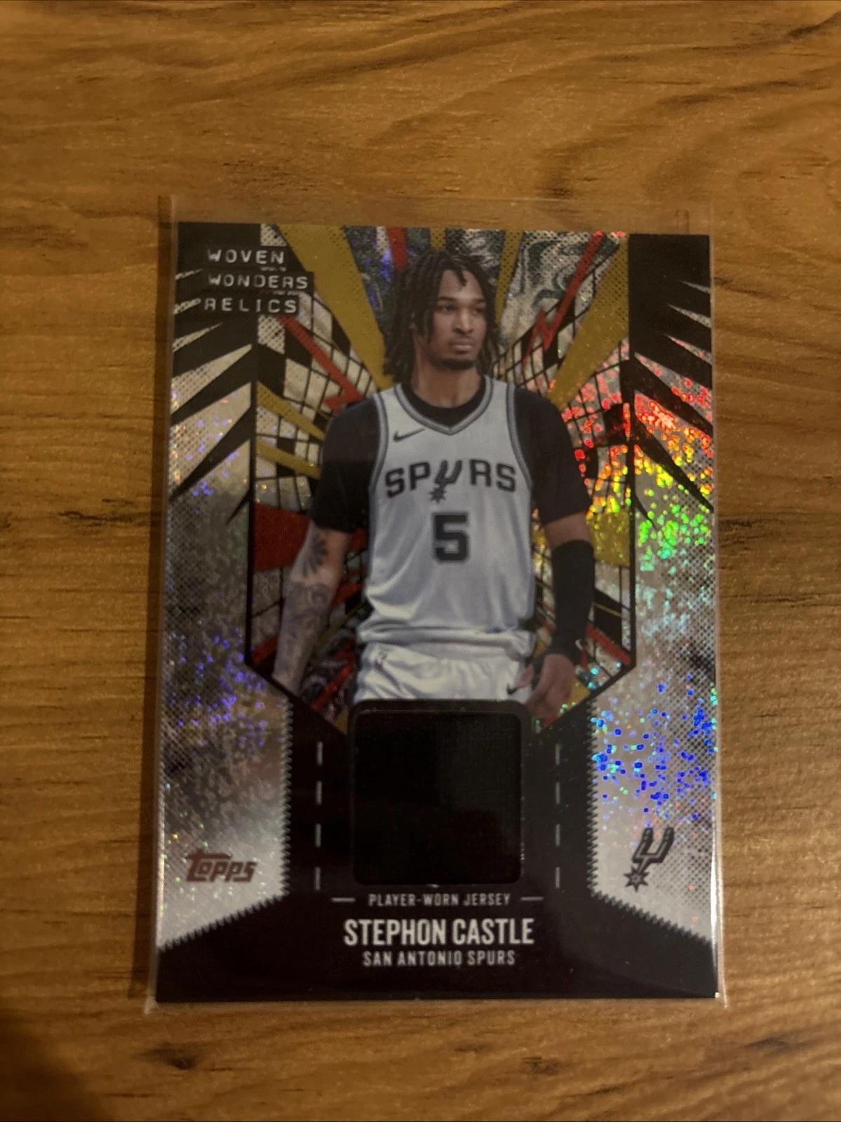 2025 Topps Woven Wonders Relic Stephon Castle [Holo Foil] #WW-SC card