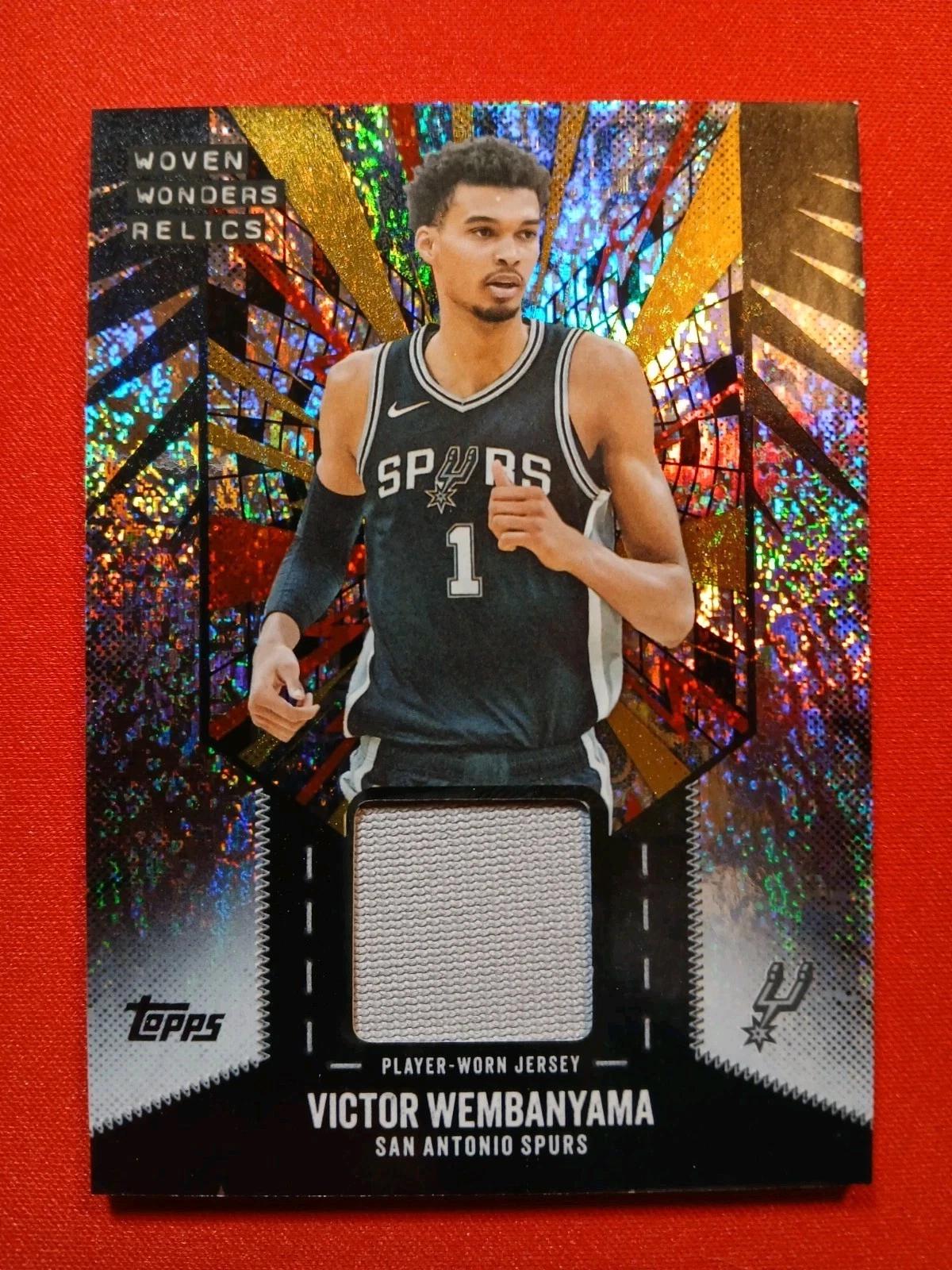 2025 Topps Woven Wonders Relic Victor Wembanyama [Holo Foil] #WW-VW card