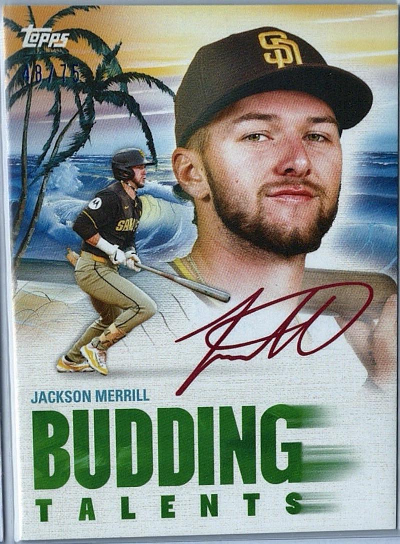 2025 Topps X Bob Ross Budding Talent Jackson Merrill #BT-10 card