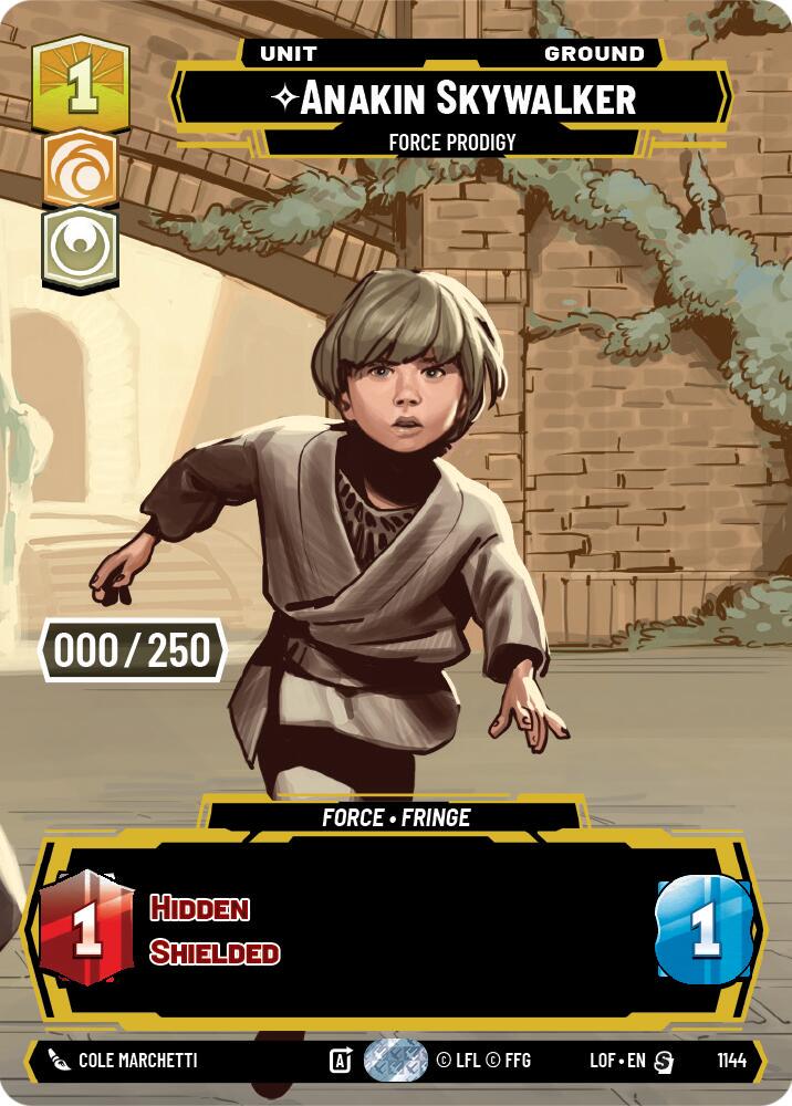 2025 Unlimited: Legends of the Force Anakin Skywalker - Force Prodigy [Serialized] #1144 card