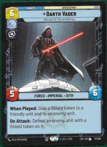 2025 Unlimited: Legends of the Force Darth Vader #37 card