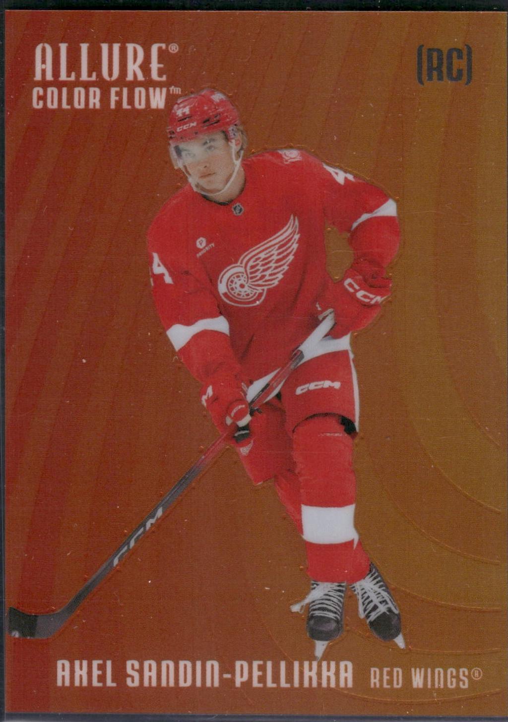 2025 Upper Deck Allure Color Flow Axel Sandin-Pellikka [Extended Rookie Red Orange] #CF-AS card