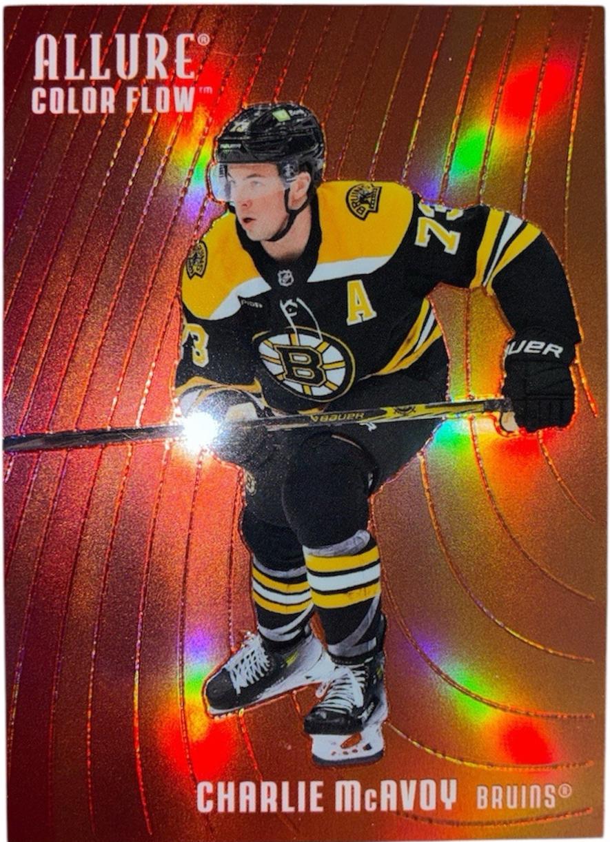 2025 Upper Deck Allure Color Flow Charlie McAvoy [Red-Orange] #CF-18 card