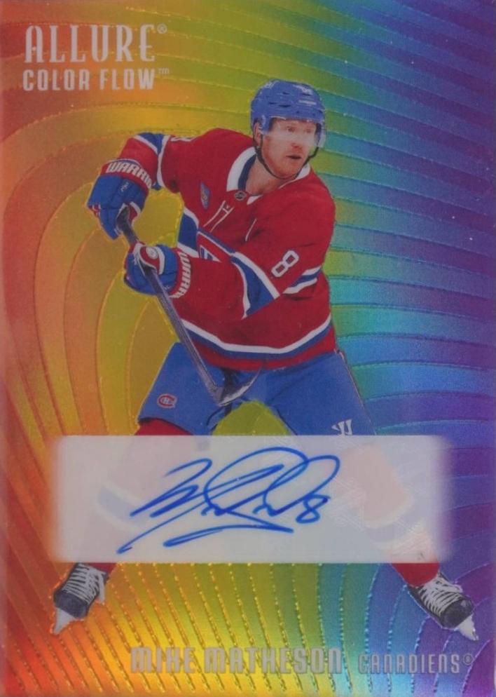 2025 Upper Deck Allure Color Flow Full Rainbow Autograph Mike Matheson #RA-MA card