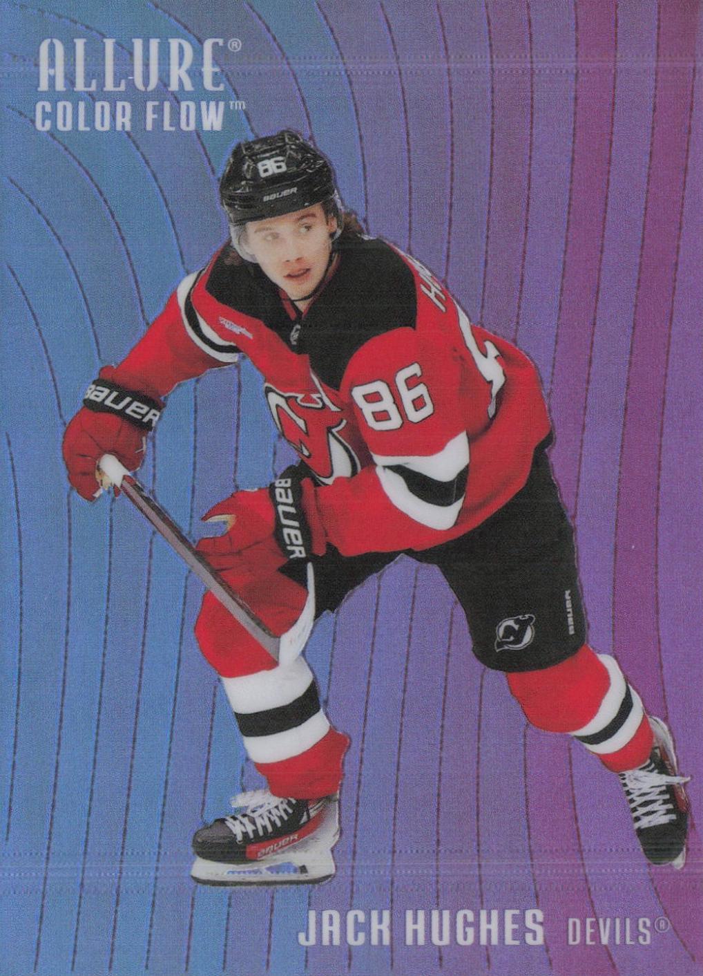 2025 Upper Deck Allure Color Flow Jack Hughes [Blue Purple] #CF-21 card