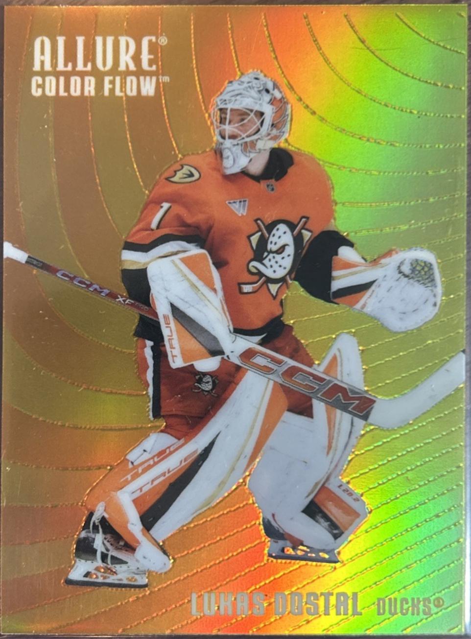 2025 Upper Deck Allure Color Flow Lukas Dostal [Orange Yellow] #CF-13 card