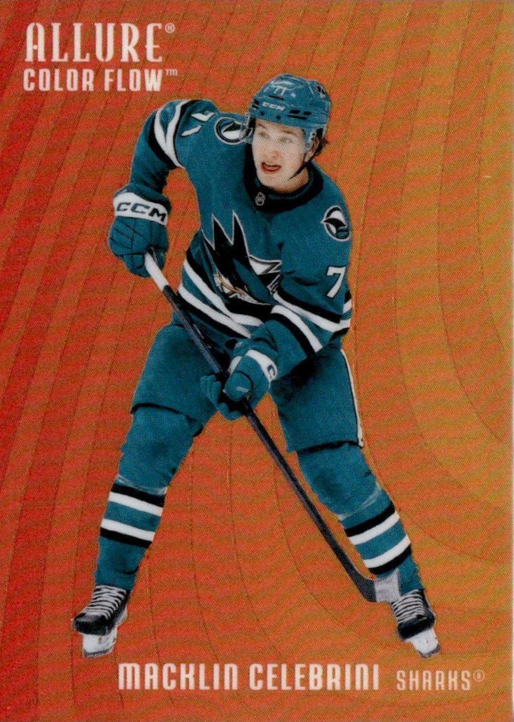 2025 Upper Deck Allure Color Flow Macklin Celebrini [Red-Orange] #CF-28 card