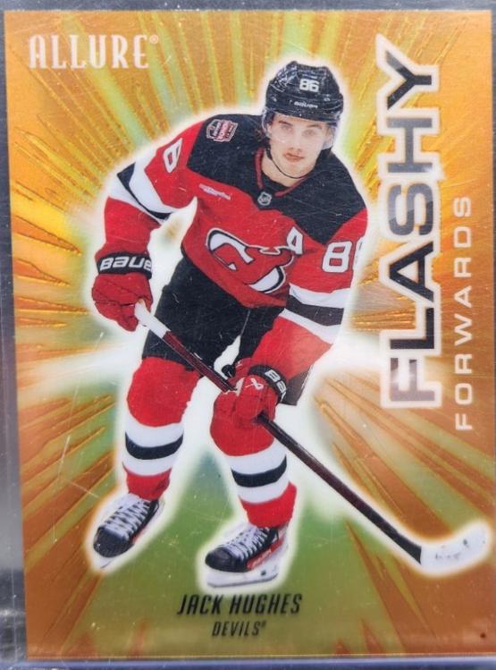 2025 Upper Deck Allure Flashy Forwards Jack Hughes [Orange] #FF-15 card