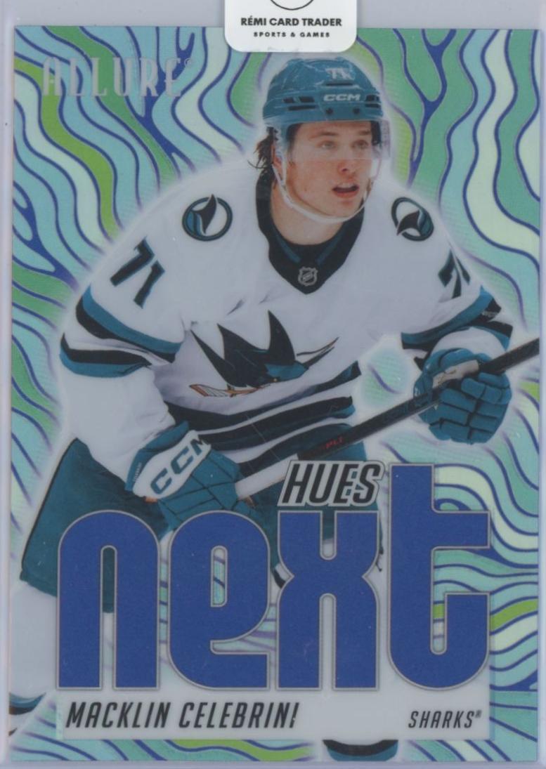 2025 Upper Deck Allure Hues Next Macklin Celebrini [Blue] #HN-12 card