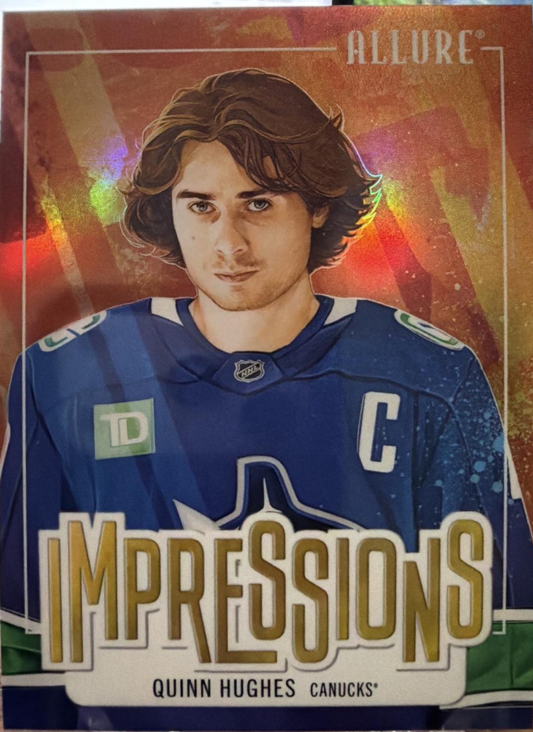 2025 Upper Deck Allure Impressions Quinn Hughes #I-6 card