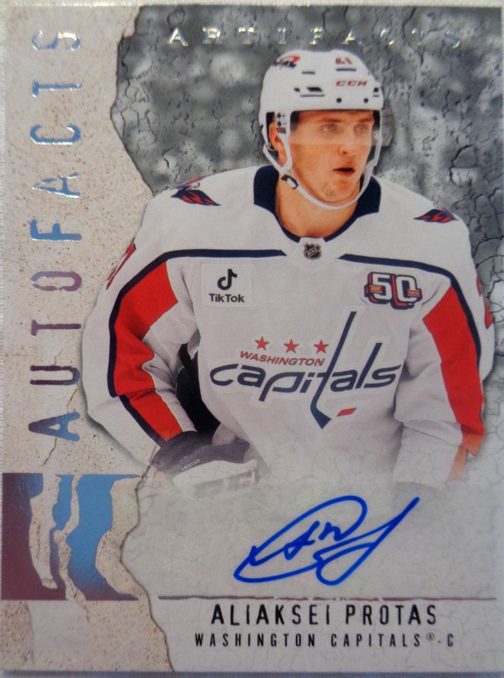 2025 Upper Deck Artifacts Autofacts Aliaksei Protas #AF-AP card