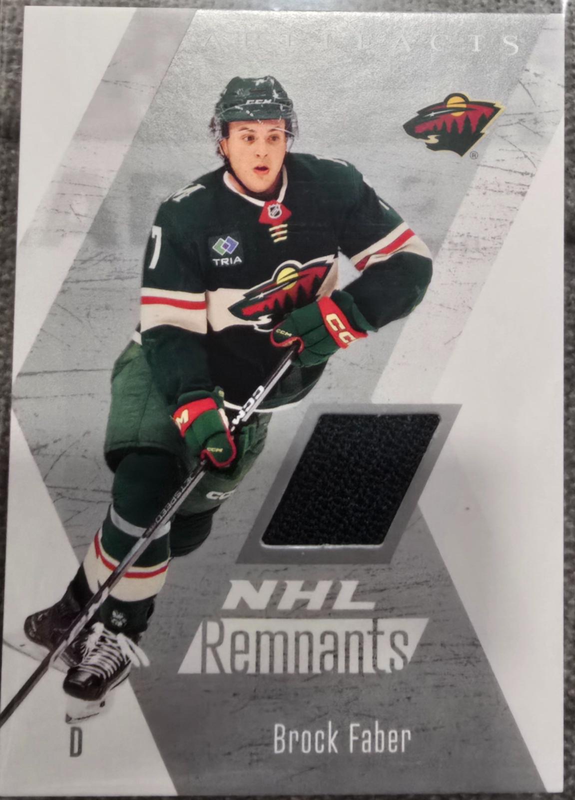 2025 Upper Deck Artifacts NHL Remnants Brock Faber #NR-6 card