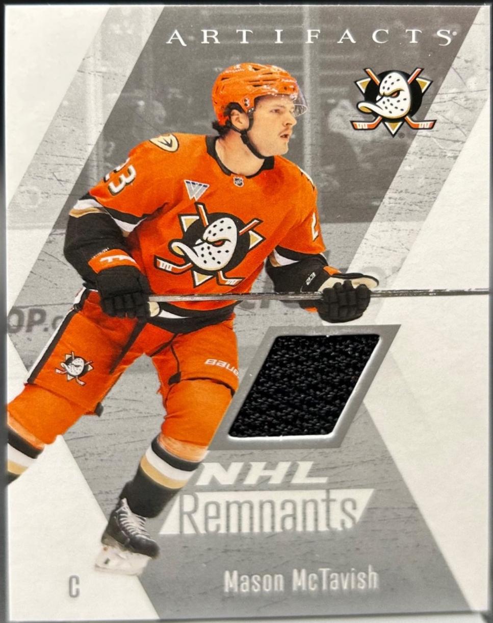 2025 Upper Deck Artifacts NHL Remnants Mason McTavish #NR-19 card