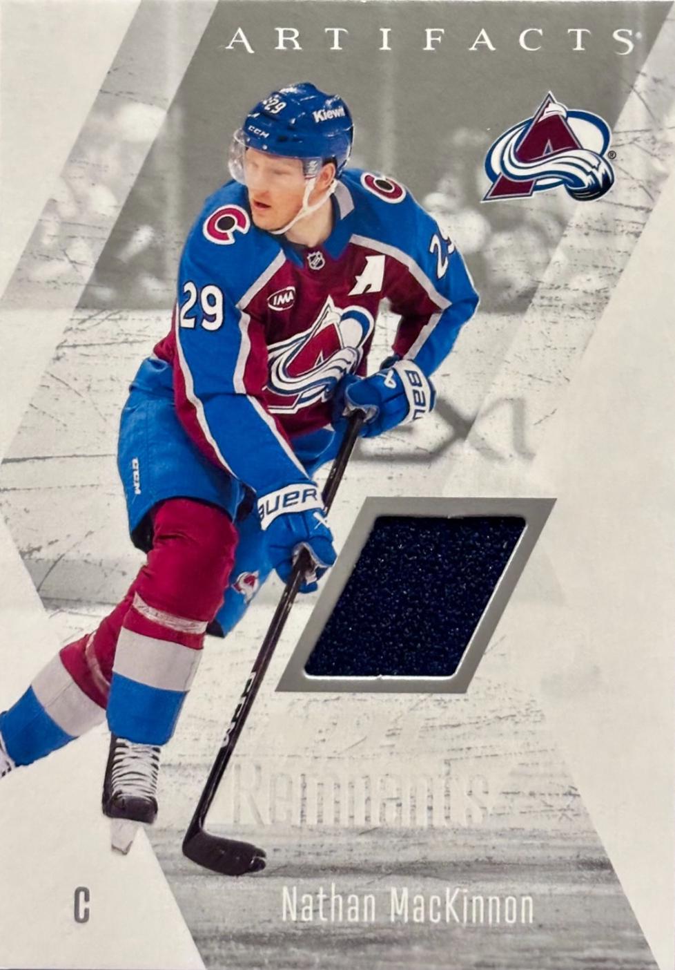 2025 Upper Deck Artifacts NHL Remnants Nathan MacKinnon #NR-22 card