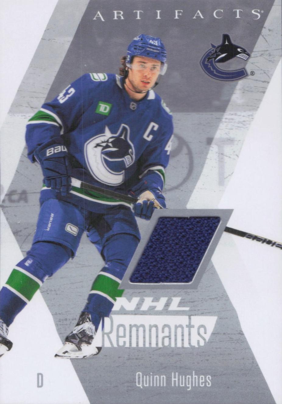 2025 Upper Deck Artifacts NHL Remnants Quinn Hughes #NR-25 card