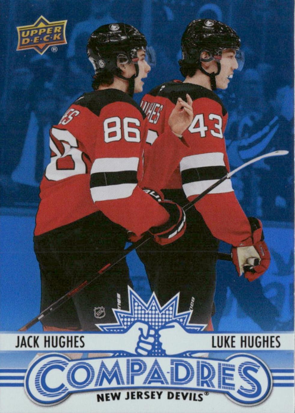 2025 Upper Deck Compadres Jack Hughes/Luke Hughes #CM-5 card