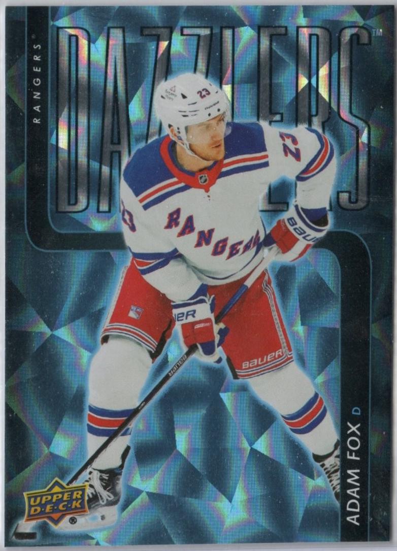 2025 Upper Deck Dazzlers Adam Fox [Blue] #DZ-42 card