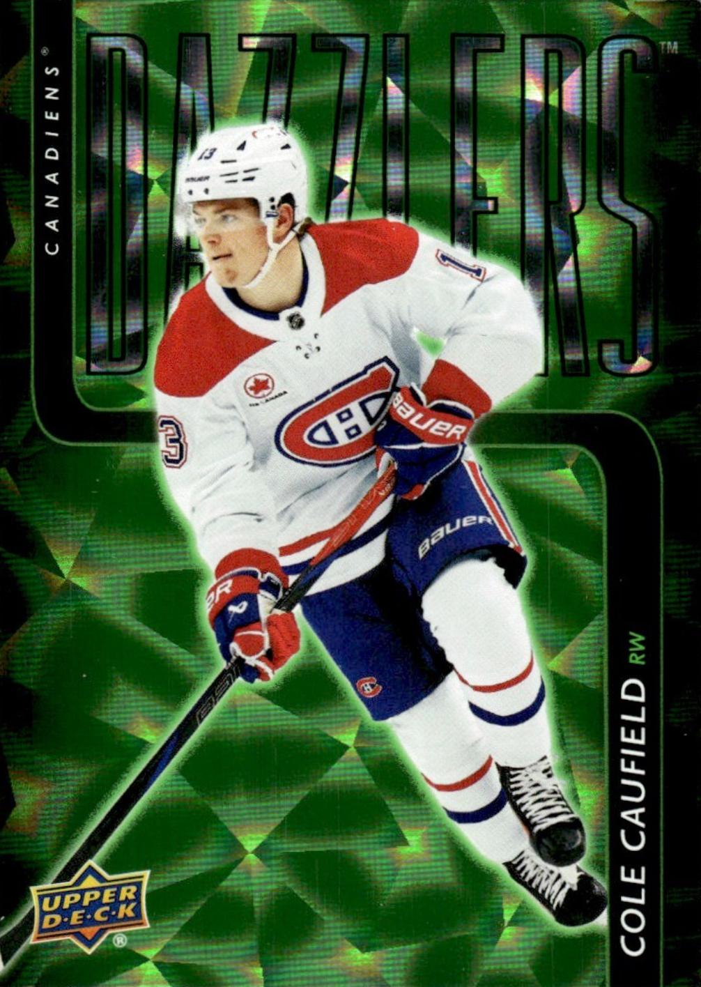 2025 Upper Deck Dazzlers Cole Caufield [Green] #DZ-13 card