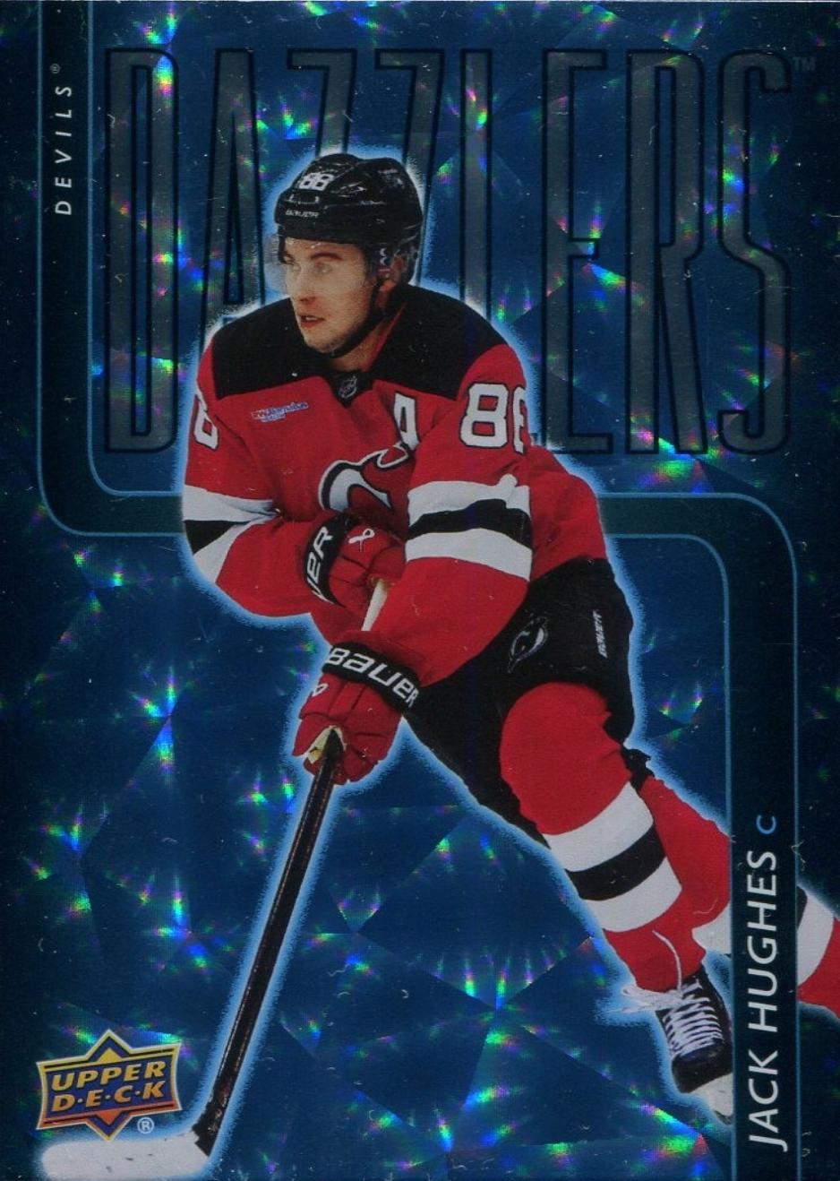 2025 Upper Deck Dazzlers Jack Hughes [Blue] #DZ-4 card