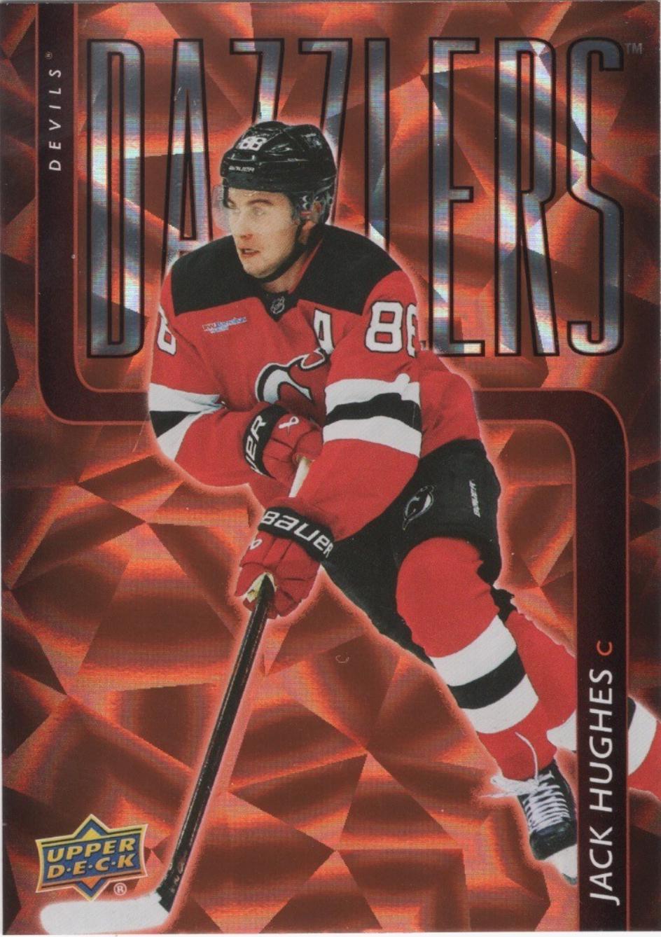2025 Upper Deck Dazzlers Jack Hughes [Orange] #DZ-4 card