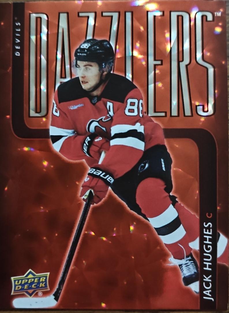 2025 Upper Deck Dazzlers Jack Hughes [Red] #DZ-4 card
