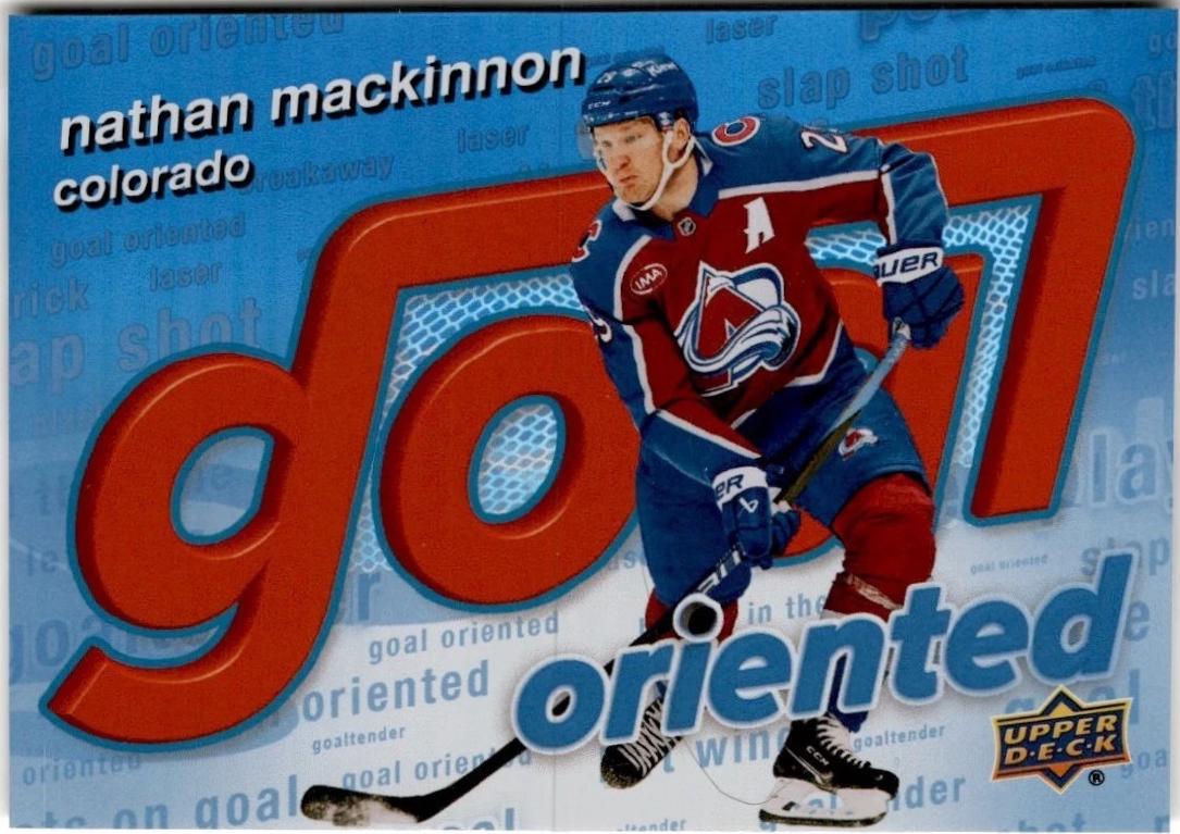 2025 Upper Deck Goal Oriented Nathan MacKinnon #GO-7 card
