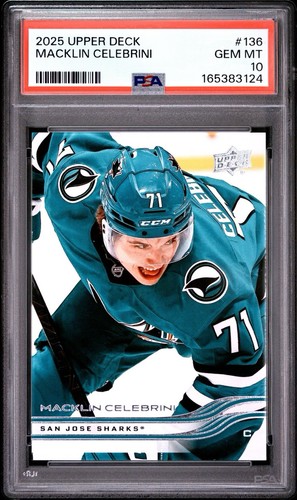 2025 Upper Deck Macklin Celebrini #136 card