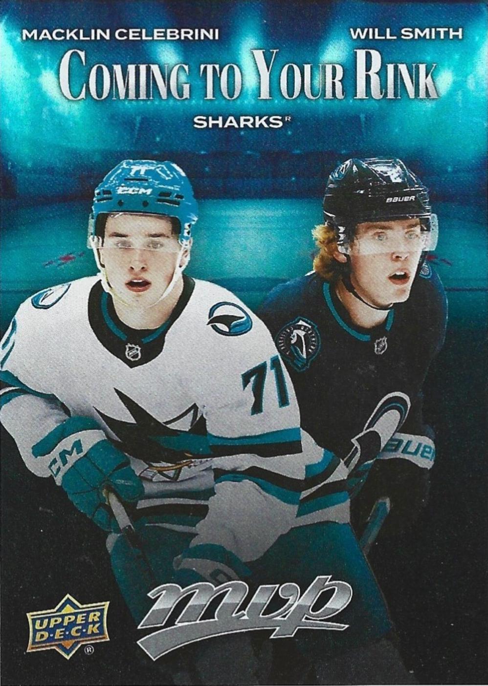2025 Upper Deck MVP Coming to Your Rink Macklin Celebrini / Will Smith #CR-23 card