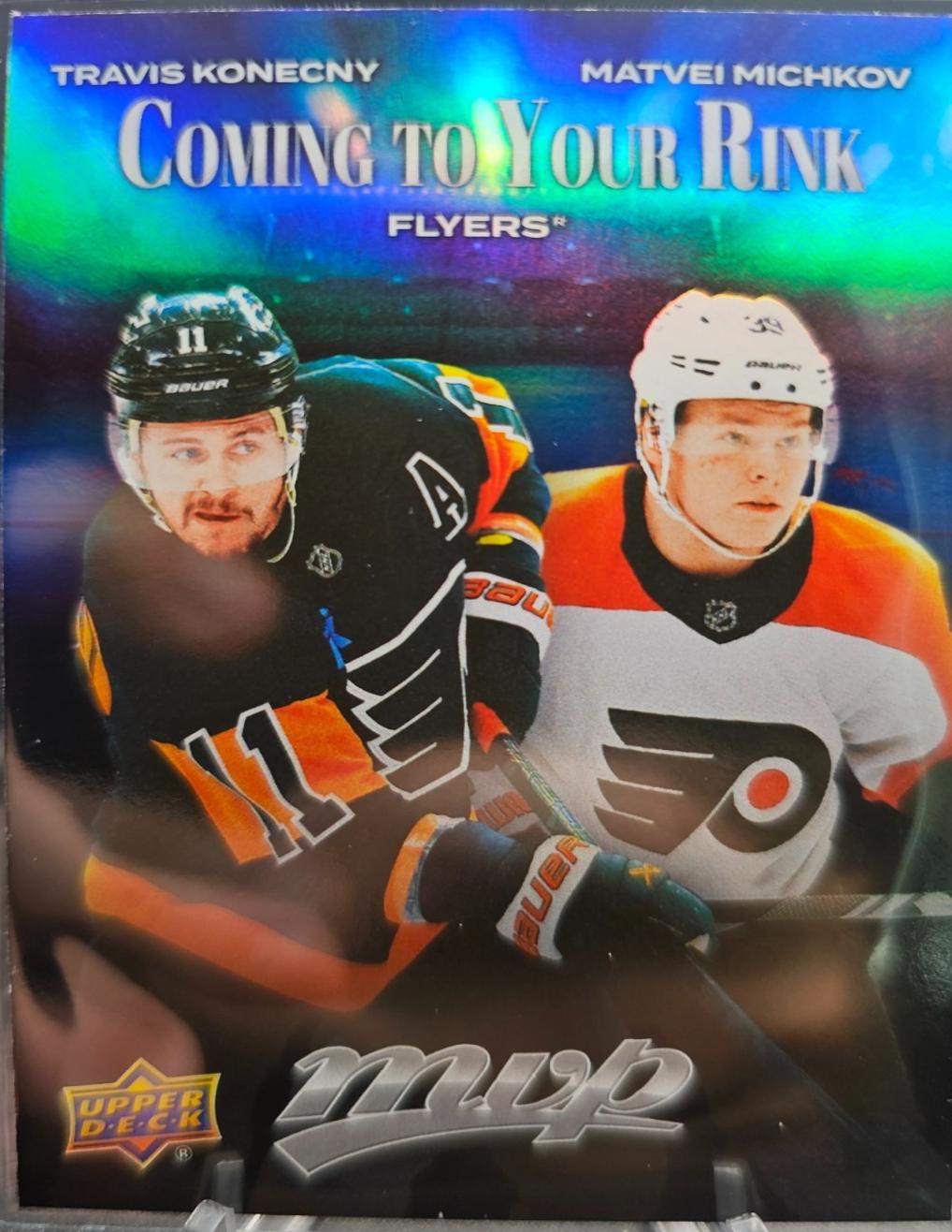 2025 Upper Deck MVP Coming to Your Rink Travis Konecny / Matvei Michkov #CR-21 card
