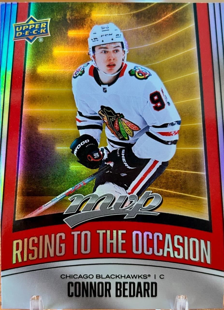 2025 Upper Deck MVP Rising to the Occasion Connor Bedard #RO-20 card