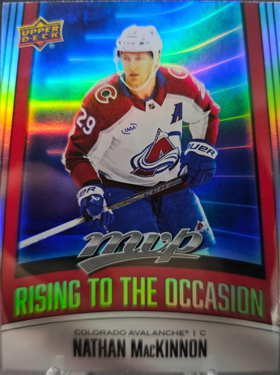 2025 Upper Deck MVP Rising to the Occasion Nathan MacKinnon #RO-29 card
