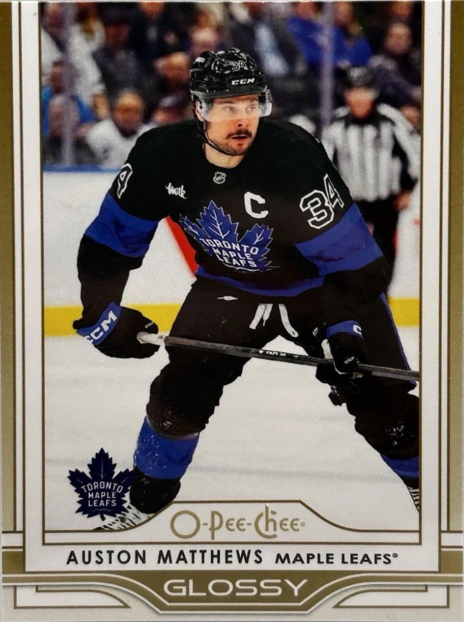 2025 Upper Deck O-Pee-Chee Glossy Auston Matthews [Gold] #OG-25 card