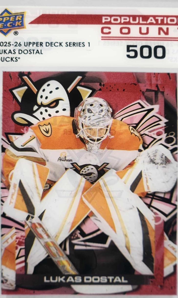 2025 Upper Deck Population Count 1000 Lukas Dostal [500] #PC-13 card