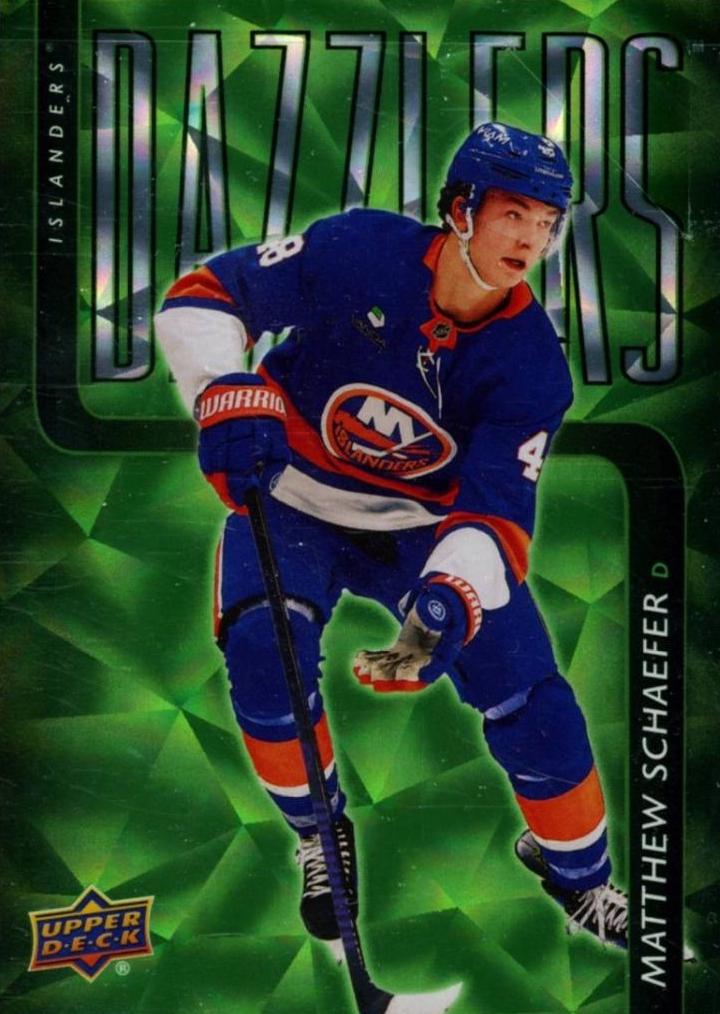 2025 Upper Deck Series 2 Dazzlers Matthew Schaefer [Green] #DZ-57 card