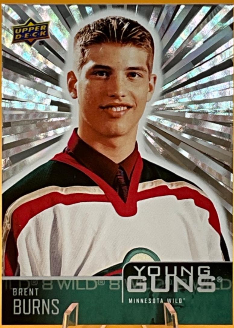 2025 Upper Deck Series 2 Outburst Retro Young Guns Brent Burns #OR-24 card