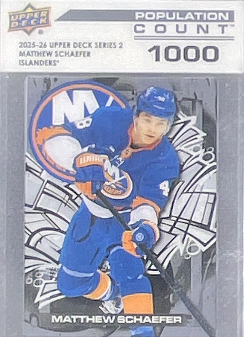 2025 Upper Deck Series 2 Population Count Matthew Schaefer [1000] #PC-37 card