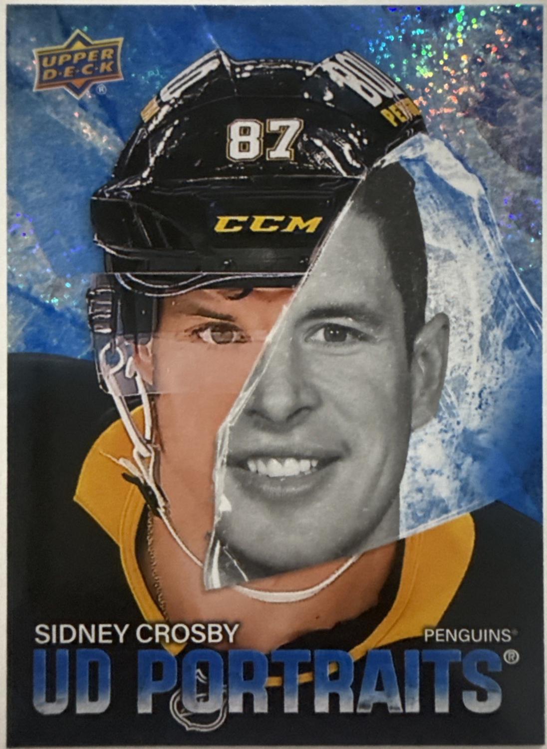2025 Upper Deck Series 2 UD Portraits Sidney Crosby [Speckle] #P-33 card