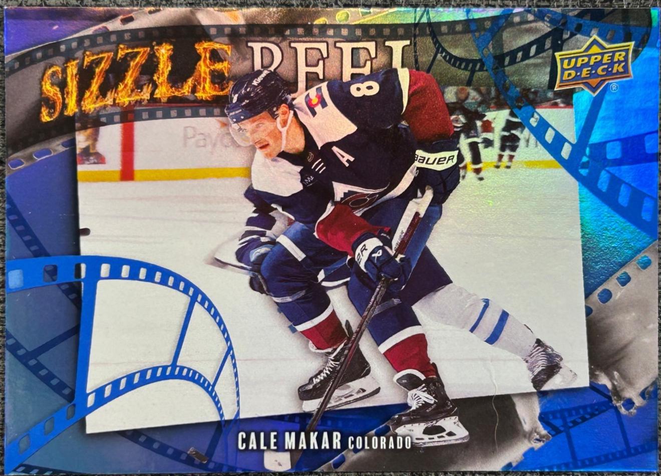 2025 Upper Deck Sizzle Reel Cale Makar #SR-1 card