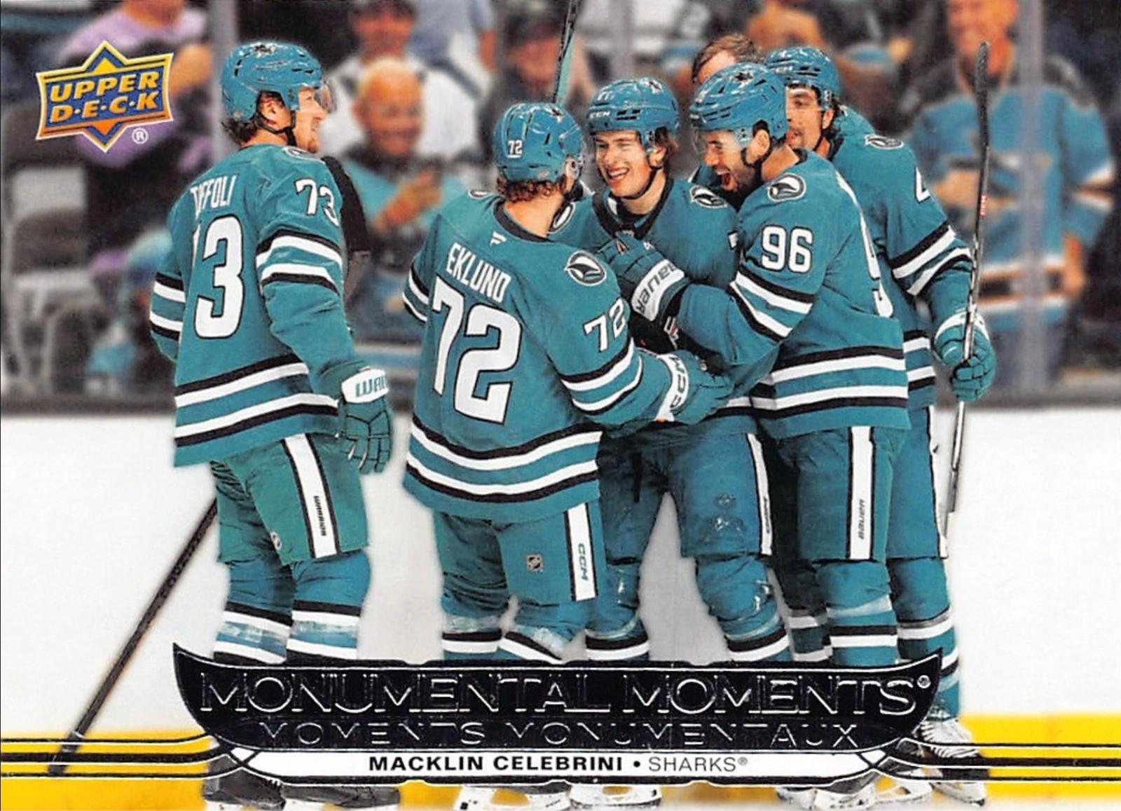 2025 Upper Deck Tim Hortons Monumental Moments Macklin Celebrini #MM-7 card