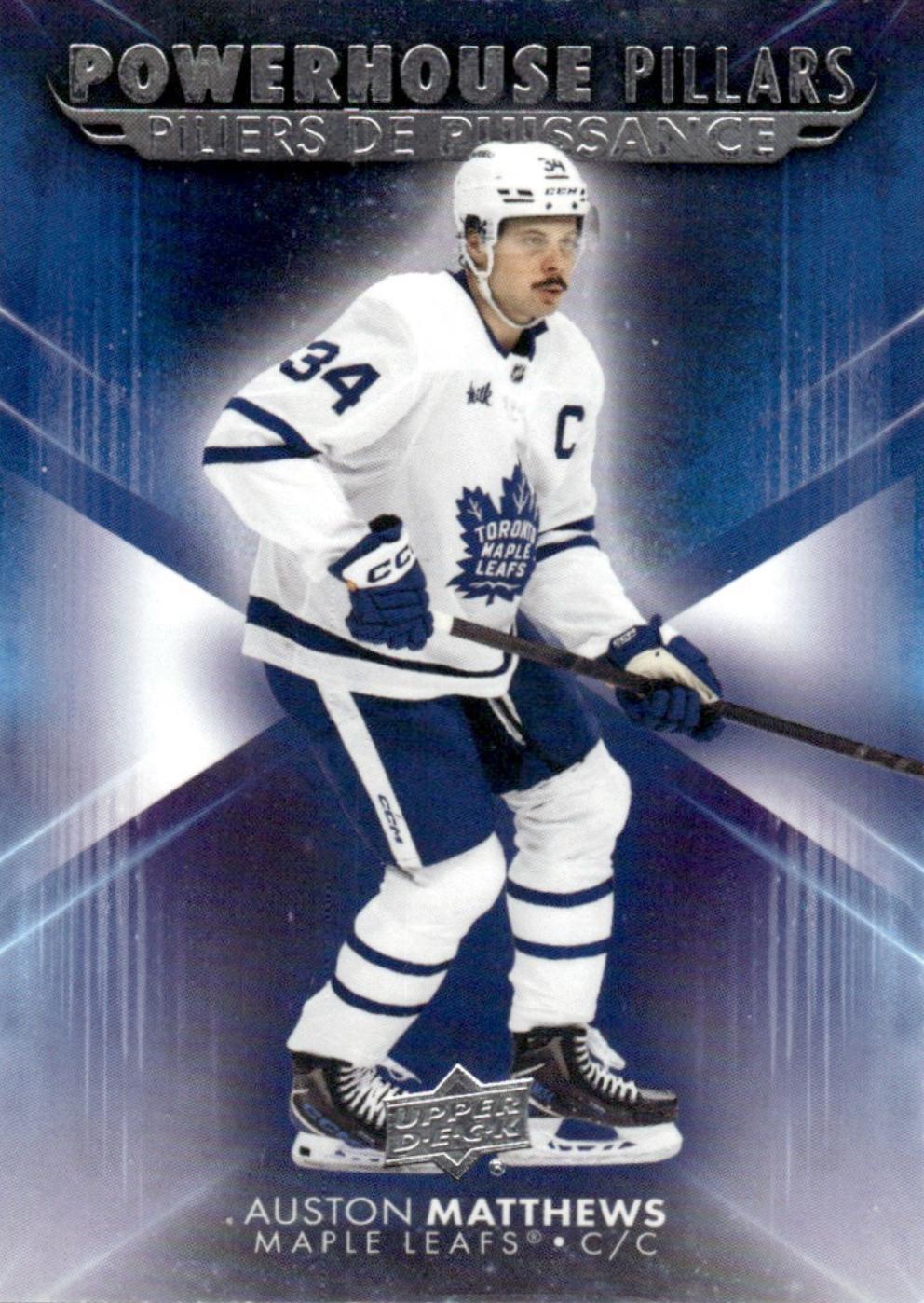 2025 Upper Deck Tim Hortons Powerhouse Pillars Auston Matthews #CP-3 card