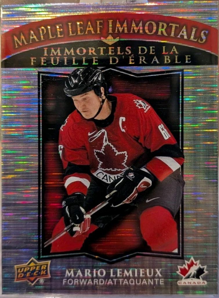 2025 Upper Deck Tim Hortons Team Canada Maple Leaf Immortals Mario Lemieux #ML-3 card