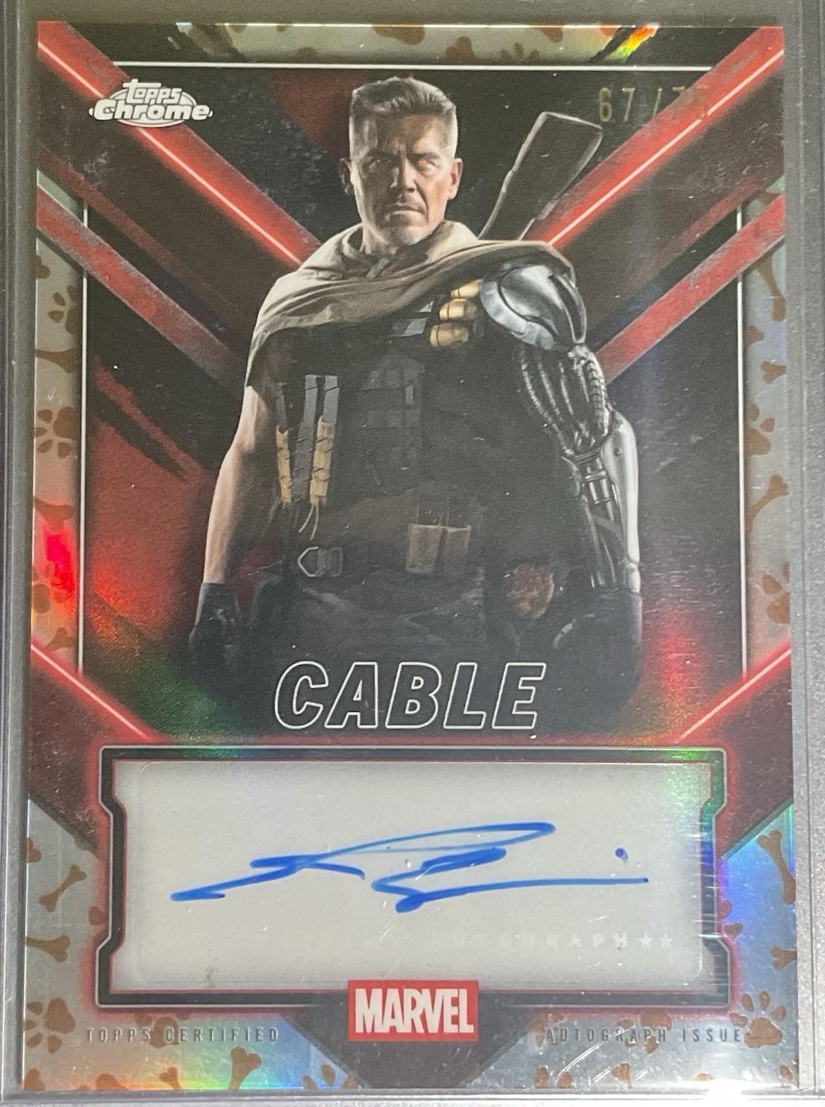 2026 2025 Topps Chrome Deadpool Autograph Josh Brolin (Cable) [Dogpool] #TC-JB card