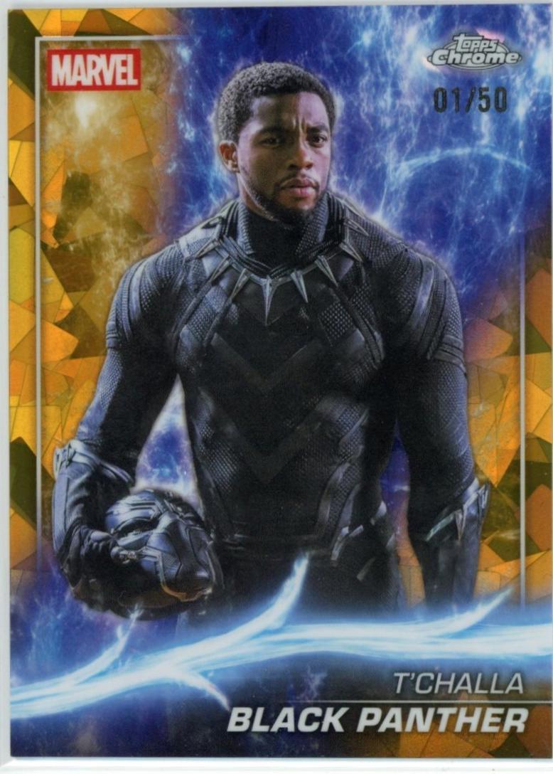 2026 2025 Topps Chrome Studios Black Panther [Black Sapphire] #79 card