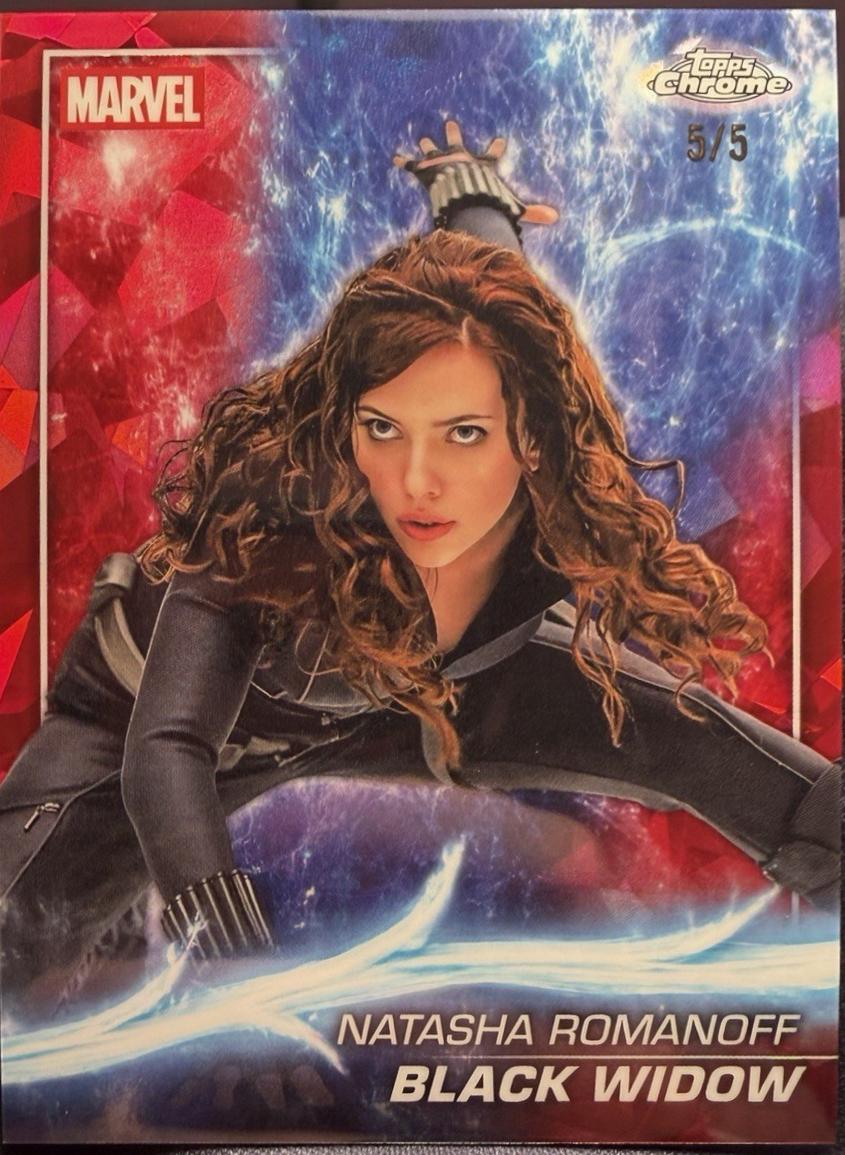 2026 2025 Topps Chrome Studios Black Widow [Black Sapphire] #7 card
