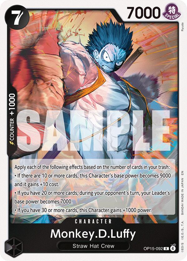 2026 Adventure on Kami's Island Monkey.D.Luffy #OP15-092 card