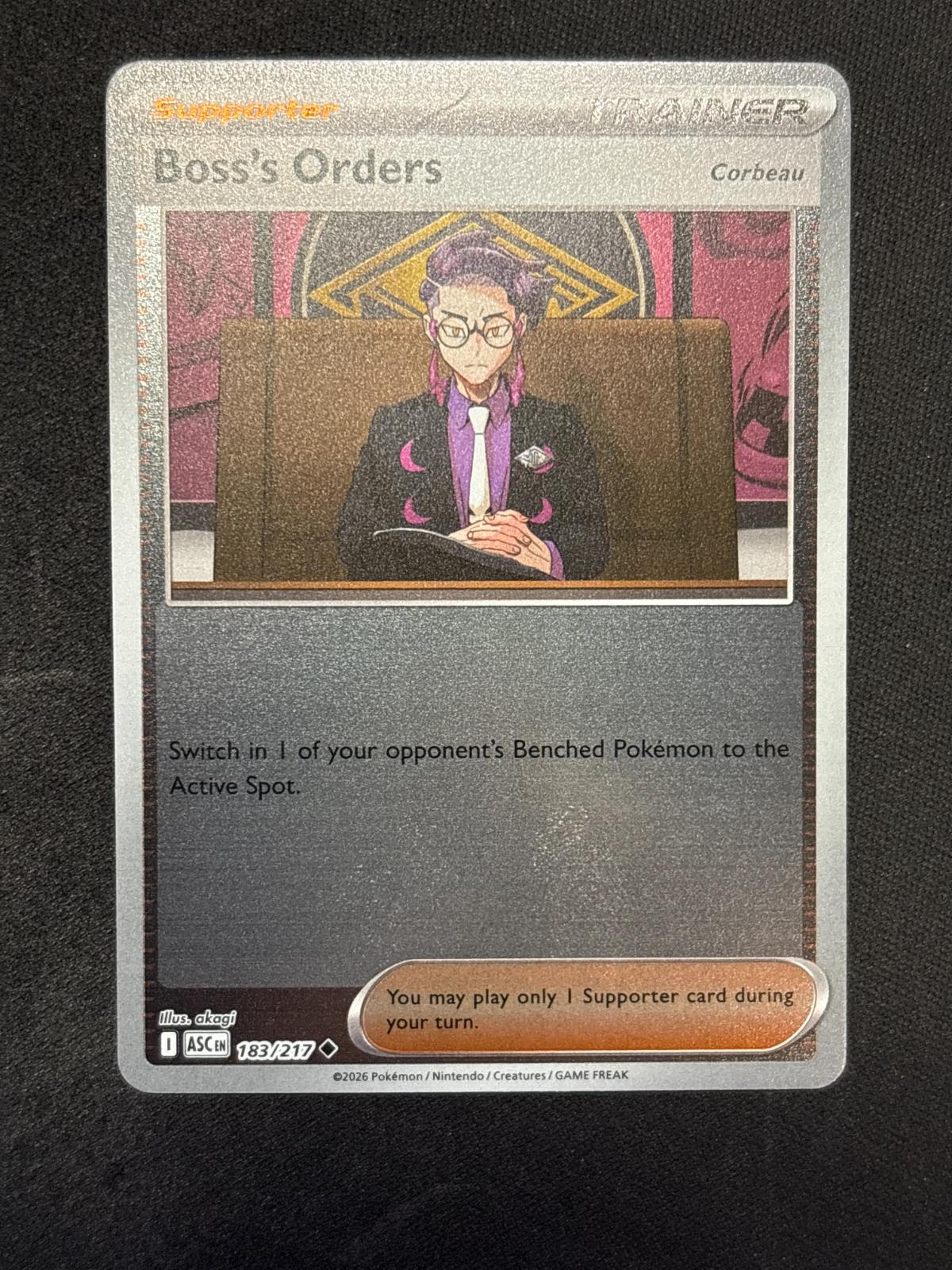 2026 Ascended Heroes Boss's Orders: Corbeau [Reverse Holo] #183 card