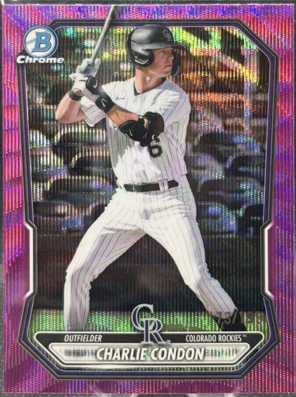 2026 Bowman Chrome Prospect Charlie Condon [Wave Refractor] #BCP-46 card