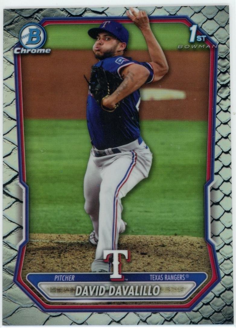 2026 Bowman Chrome Prospect David Davalillo [Reptilian Refractor] #BCP-42 card