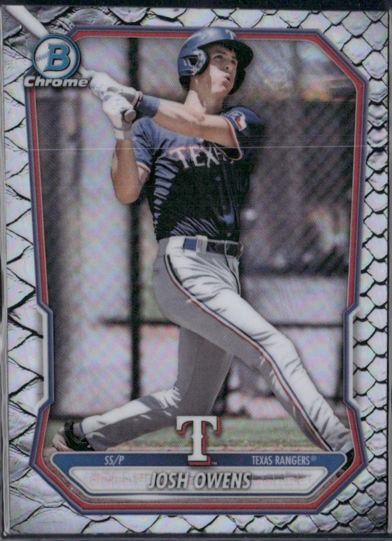 2026 Bowman Chrome Prospect Josh Owens [Reptilian Refractor] #BCP-62 card