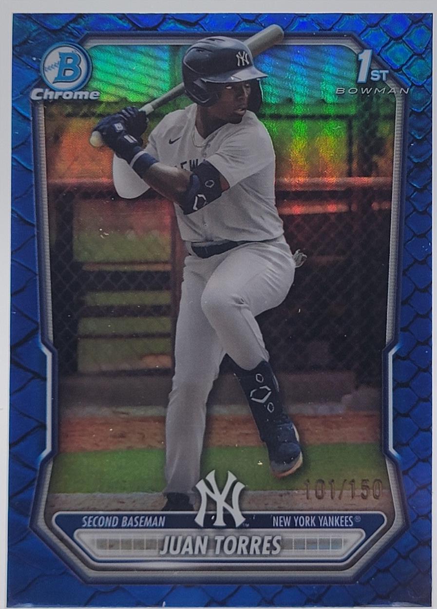 2026 Bowman Chrome Prospect Juan Torres [Blue Geometric Refractor] #BCP-75 card